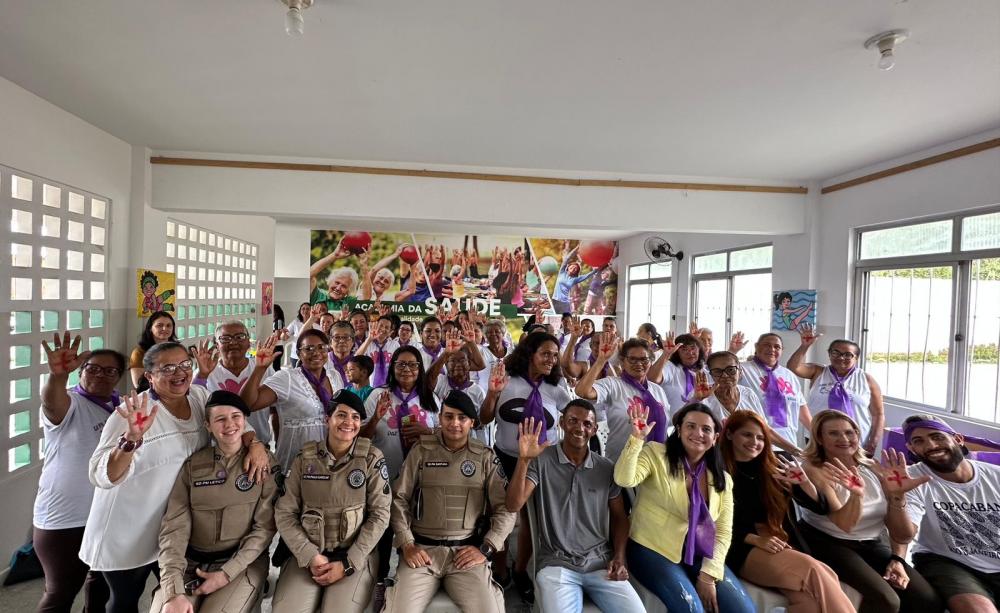 Secretaria de Saúde de Ipiaú realiza ação “Agosto Lilás” na Academia Municipal de Saúde 