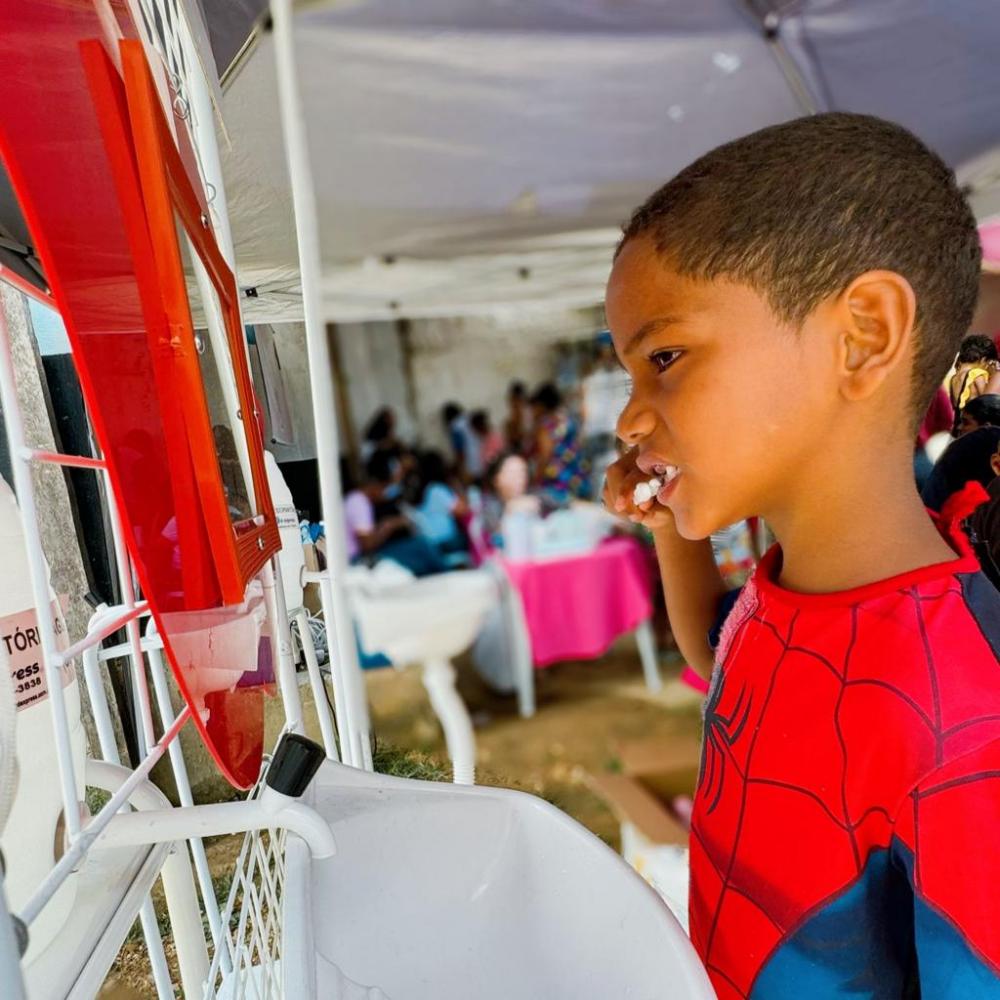 Secretaria de Saúde de Ipiaú promove ações para crianças na Horta Comunitária 