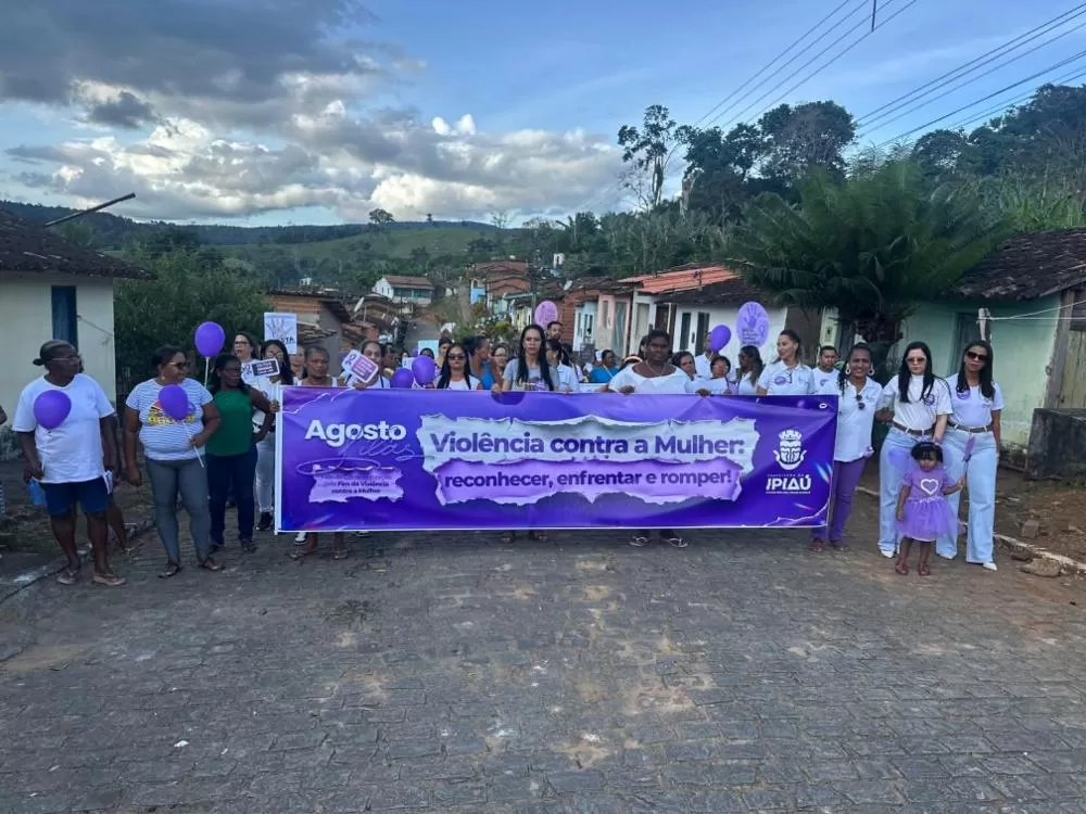 Agosto Lilás: Caminhada de Repúdio à Violência Doméstica mobiliza Córrego de Pedras