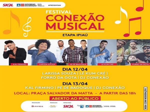 Em parceria com a Prefeitura, Festival Conexão Musical Bahia acontece nesta sexta (12)