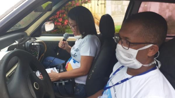 Agentes de Saúde divulgam as ações de enfrentamento a COVID-19