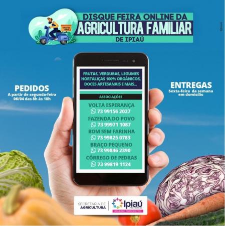 Devido a pandemia Feira de Agricultura Familiar passa a atender delivery através do disque-feira 