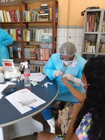Iniciou hoje (25/06), a aplicação de testes rápidos na rede estadual em Ipiaú 