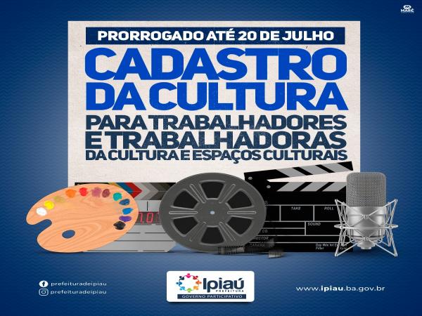 Diretoria de Cultura prorroga o prazo para cadastro 