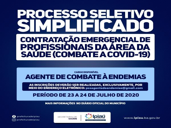Prefeitura de Ipiaú divulga edital para contratação de agentes de endemias
