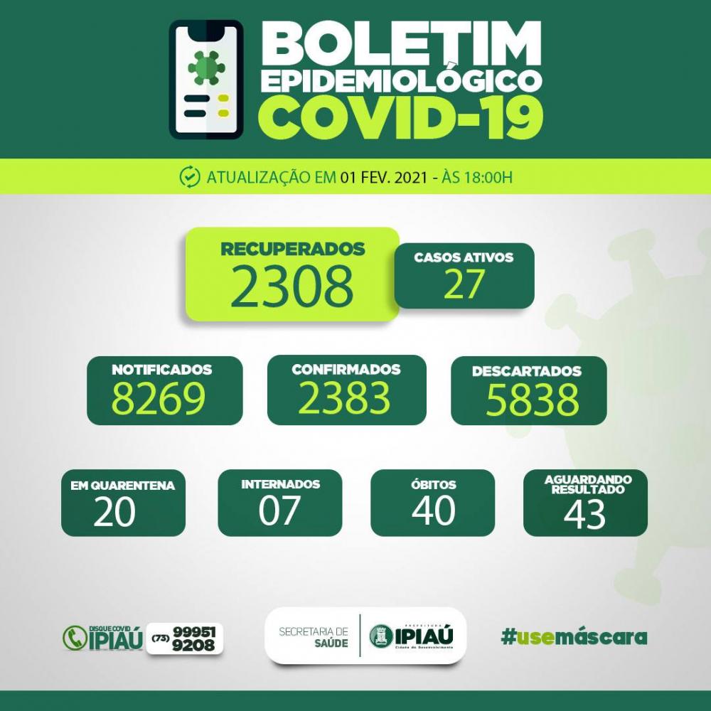  Boletim covid/ 01-02-2021